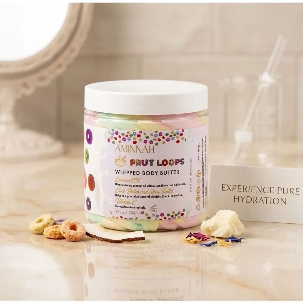 Fruit Loops Whipped Body Butter • Sweet Rainbow Swirl • Glowing Smooth Skin New